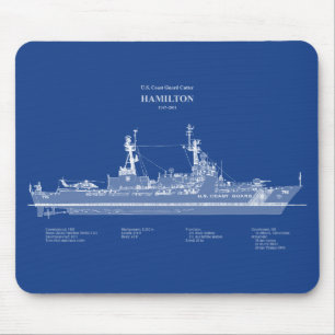 Mousepad USCG Cutter Hamilton whec-715 - ABD