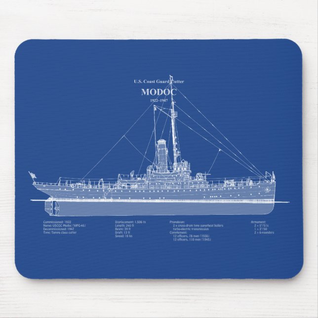 Mousepad USCG Cutter Modoc wpg-46 - ABD (Frente)