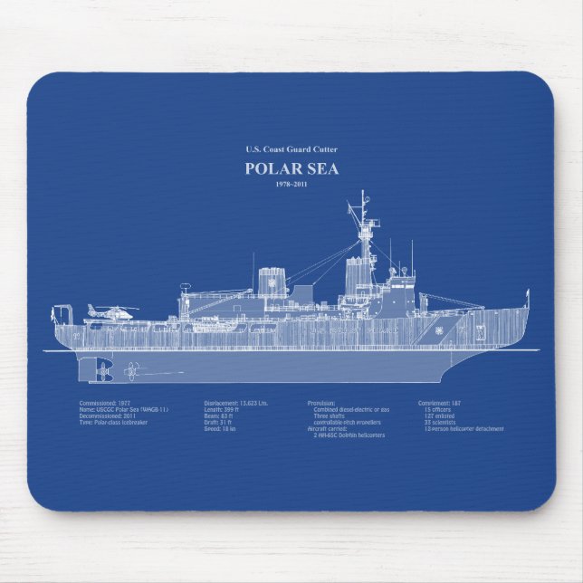 Mousepad USCG Cutter Polar Sea wagb-11 - ABD (Frente)