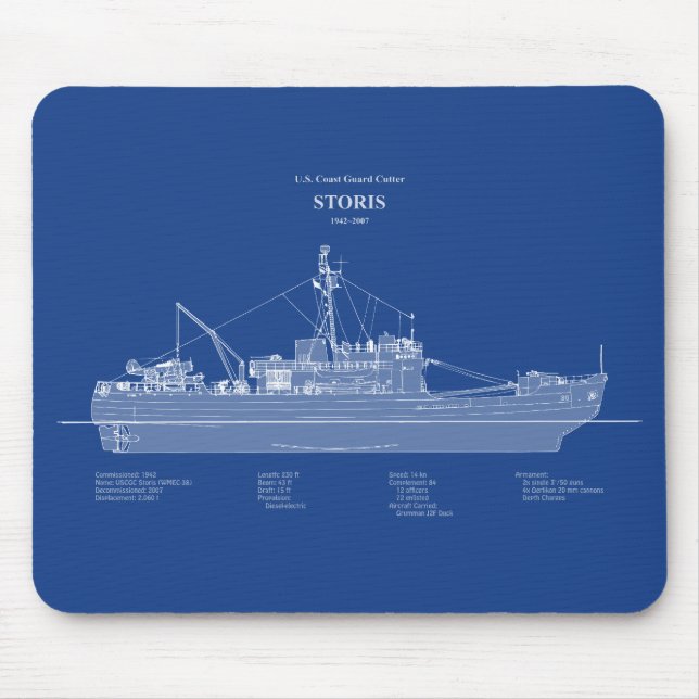 Mousepad USCG Cutter Storis wmec-38 - ABD (Frente)