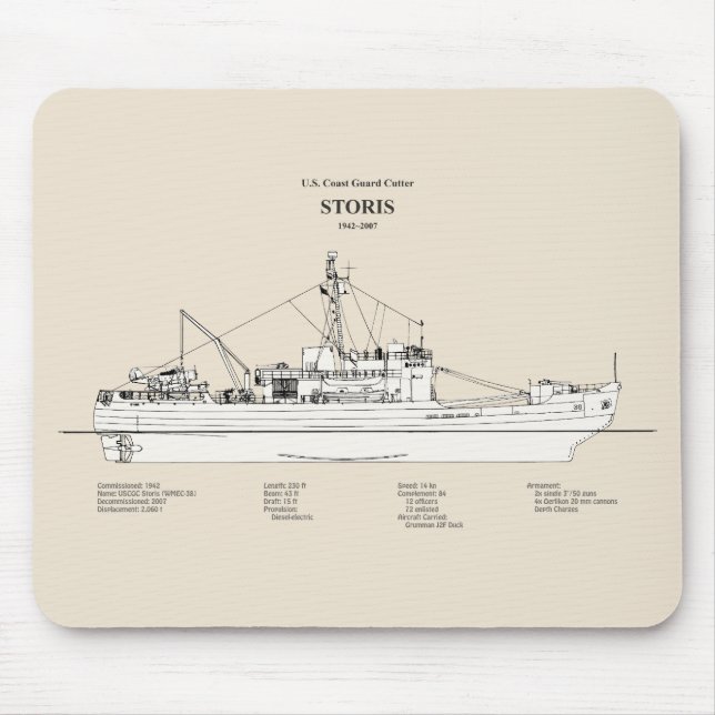 Mousepad USCG Cutter Storis wmec-38 - SBD (Frente)