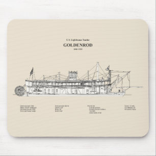 Mousepad USCG Lighthouder Goldenrod - SBD
