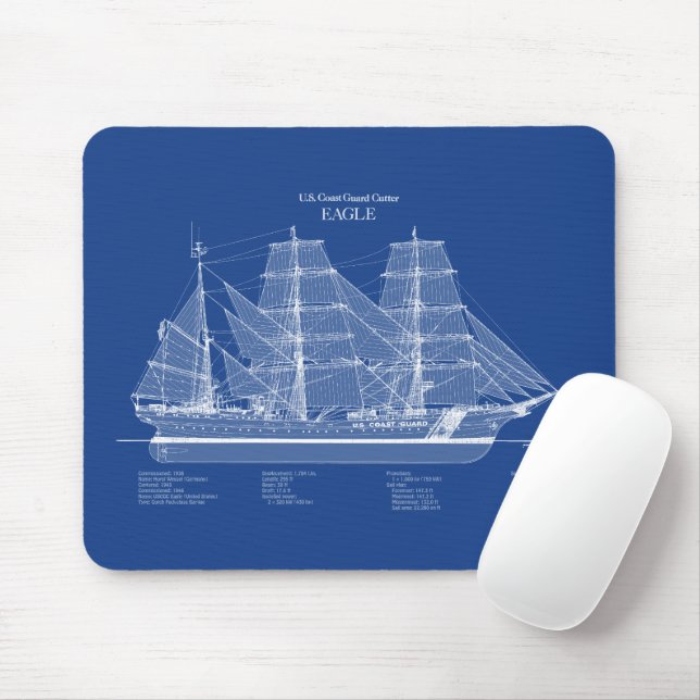 Mousepad USCGC Eagle wix-327 - ABD (Com mouse)