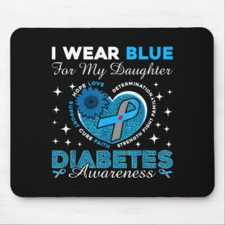 Mousepad Use azul para o dia da consciencialização da diabe