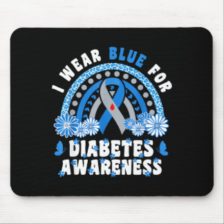 Mousepad Use azul para o mês de conscientização do diabetes