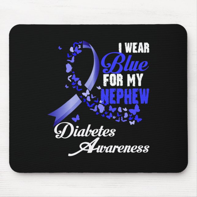 Mousepad Use Azul Pelo Meu Sobrinho T1d Conscientização do  (Frente)
