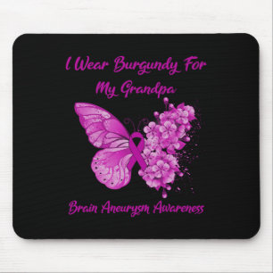 Mousepad Use Borgonha Para a Consciência do Aneurisma Cereb