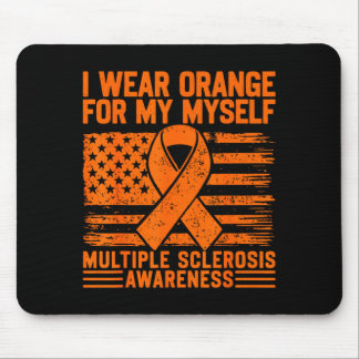 Mousepad Use laranja para a conscientização da esclerose mú