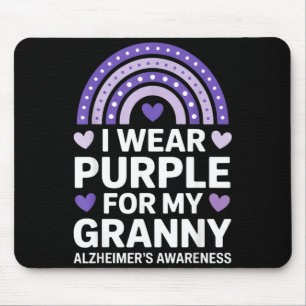 Mousepad Use roxo em apoio à vovó Alzheimer família