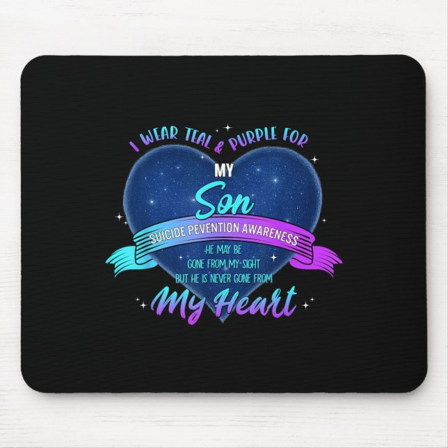 Mousepad Use Verde Azul Para Prevenção de Suicídio de Filho (Frente)