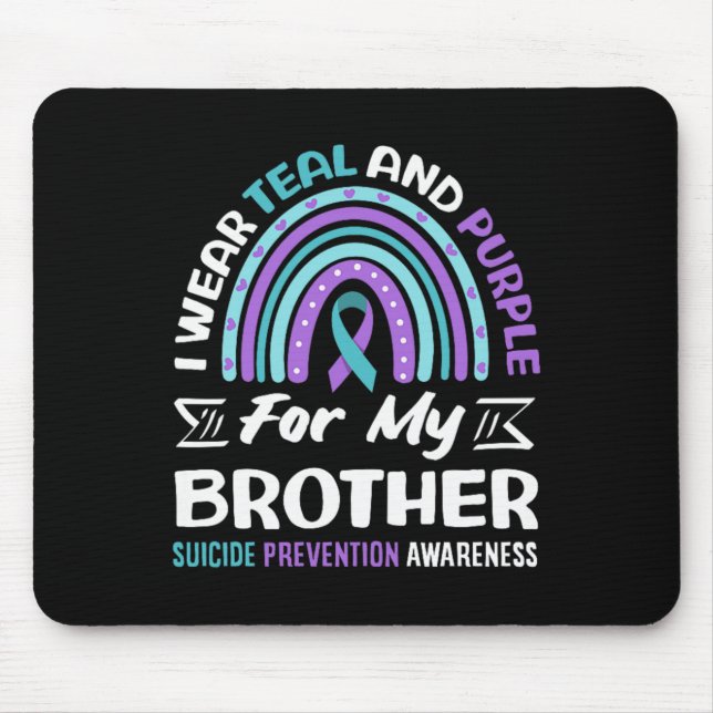 Mousepad Use Verde Claro E Roxo Para Suicídio De Irmão (Frente)