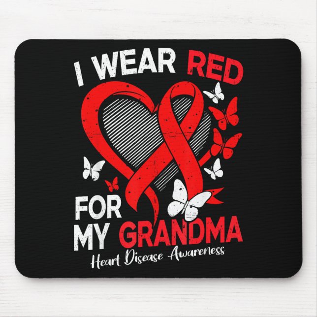 Mousepad Use vermelho para a conscientização sobre doenças  (Frente)