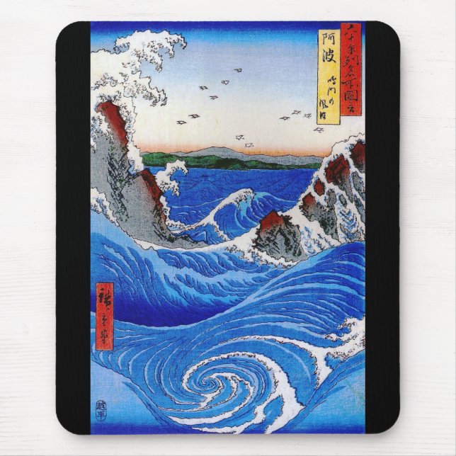 Mousepad Utagawa Hiroshige, um riacho Naruto (Frente)