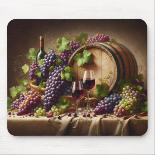 Mousepad Uvas e Vinho Ainda Vidas