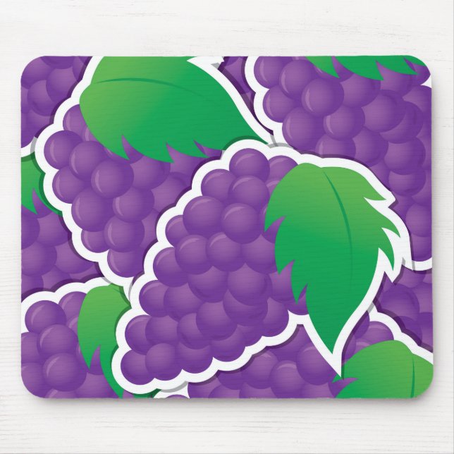 Mousepad Uvas roxas, funzes (Frente)