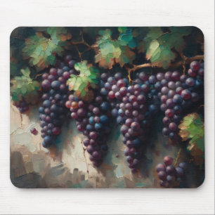 Mousepad Uvas Roxas na Pintura a Óleo de Vinha