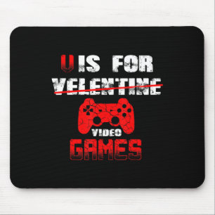 Mousepad V é para video games Dia dos Namorados das criança