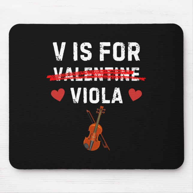 Mousepad V é para Viola Música de Valentim Divertida para V (Frente)