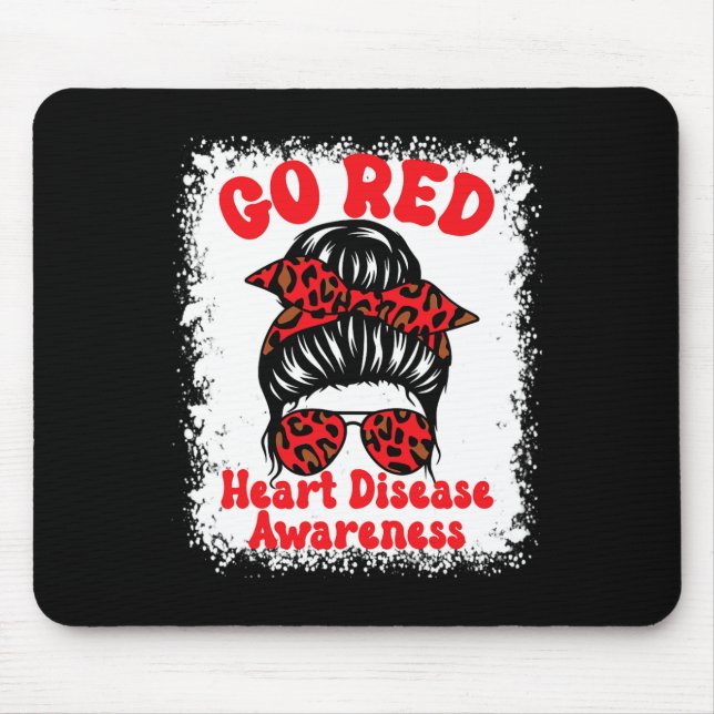 Mousepad Vá Doença Cardíaca Coração Vermelho Conscientizaçã (Frente)