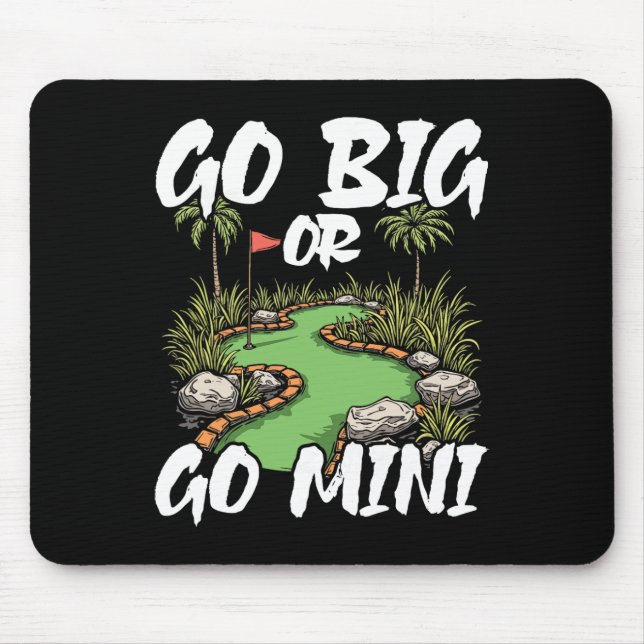 Mousepad Vá Grande Ou Vá Mini Mini Golfe  (Frente)