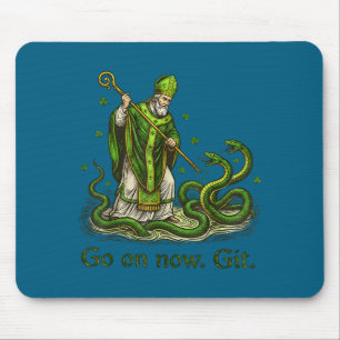 Mousepad Vá no dia de São Patrício irlandês engraçado santo