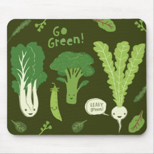 Mousepad Vá verde! Feliz Jardim Veggie!