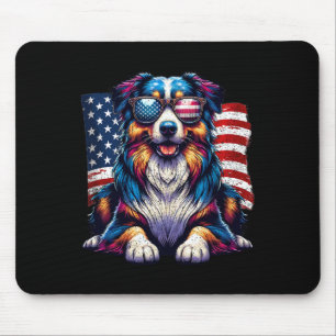 Mousepad Vaca Bandeira América 4 De Julho Bandeira De Rosto