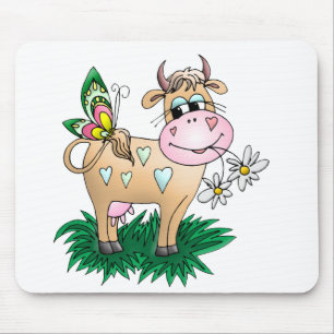 Mousepad Vaca bonito & borboleta