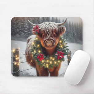 Mousepad Vaca das Terras de Natal Vestindo uma Terra
