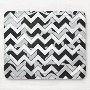 Mousepad Vaca de Chevron preto e branco