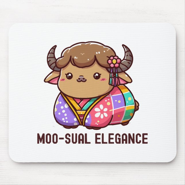 Mousepad Vaca em Elegância nas Terras Altas (Frente)