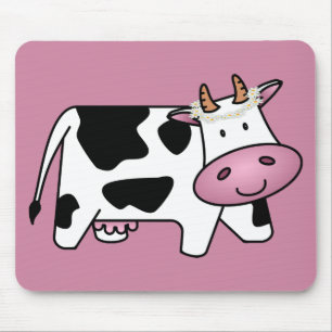 Mousepad Vaca em pé com margaridas