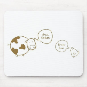 Mousepad vaca marrom do marrom da galinha