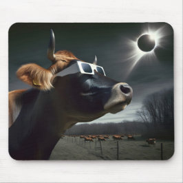 Mousepad Vaca Observando O Eclipse Solar Total