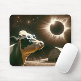 Mousepad Vaca Observando O Eclipse Solar Total