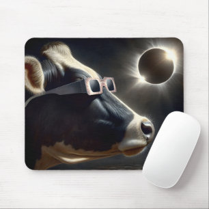 Mousepad Vaca Observando O Eclipse Solar Total