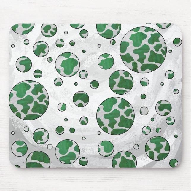 Mousepad Vaca pota verde e Impressão branco (Frente)