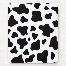 Mousepad Vaca preta e branca Couro Casa de fazenda moderno 