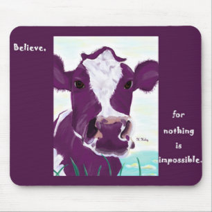 Mousepad Vaca roxa que contempla bastante possivelmente o