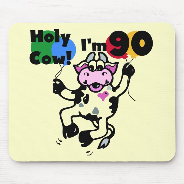 Mousepad Vaca santamente eu sou 90 camisetas e presentes (Frente)
