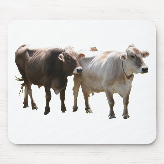 Mousepad Vacas do suíço de Brown (Frente)