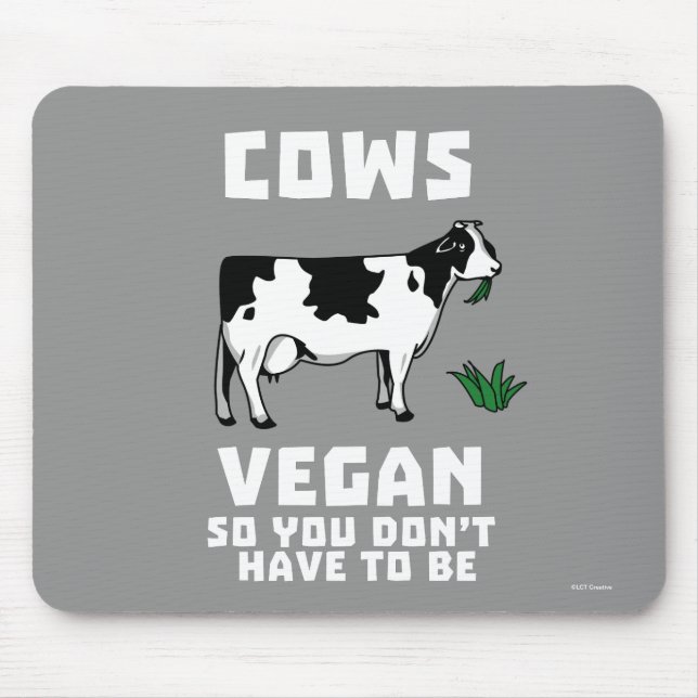 Mousepad Vacas Vegan para que não tenhas de ser (Frente)