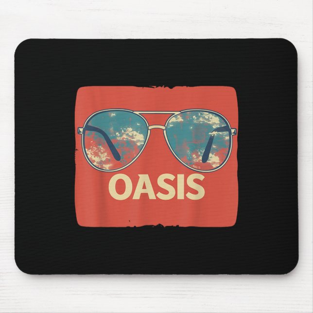 Mousepad Vacation Sungles With Cool Oasis Statement  (Frente)