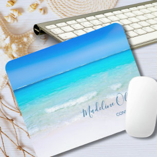 Mousepad Vaga do Céu do Mar Aqua no Oceano Azul