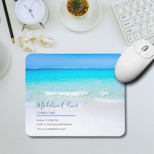Mousepad Vaga do Céu do Mar Aqua no Oceano Azul
