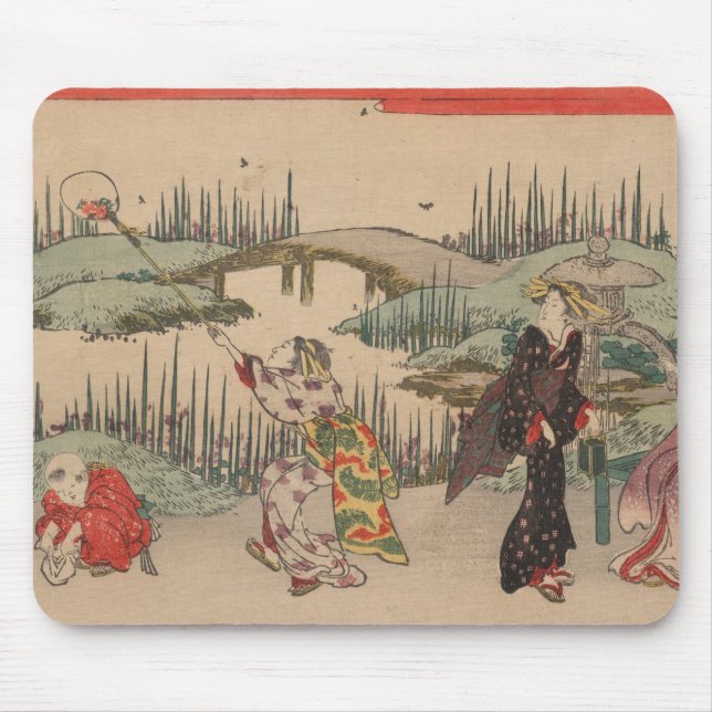 Mousepad Vaga-lume de travamento (woodcut da cor) (Frente)
