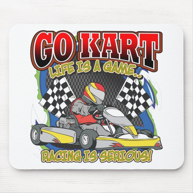 Mousepad Vai a vida de Kart (Frente)