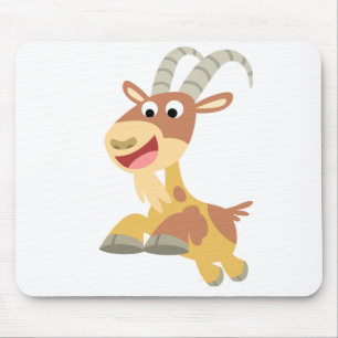 Mousepad Vai, Goat! Cabra de cartoon fofa
