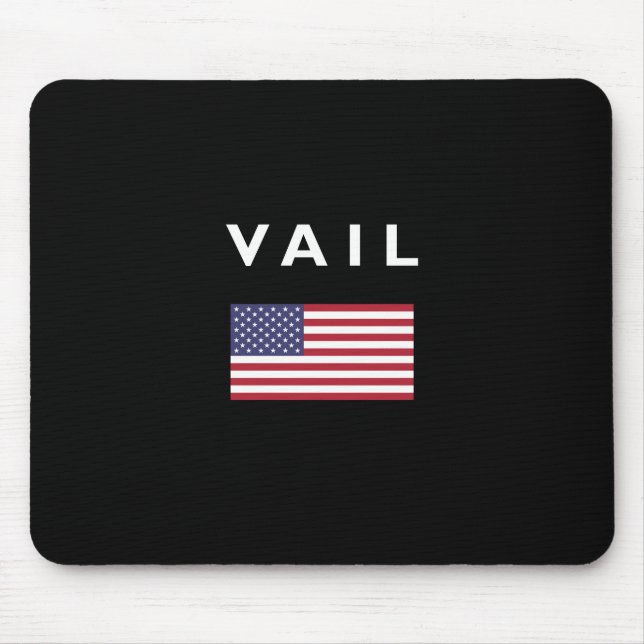 Mousepad Vail USA - American Flag Dark Color (Frente)