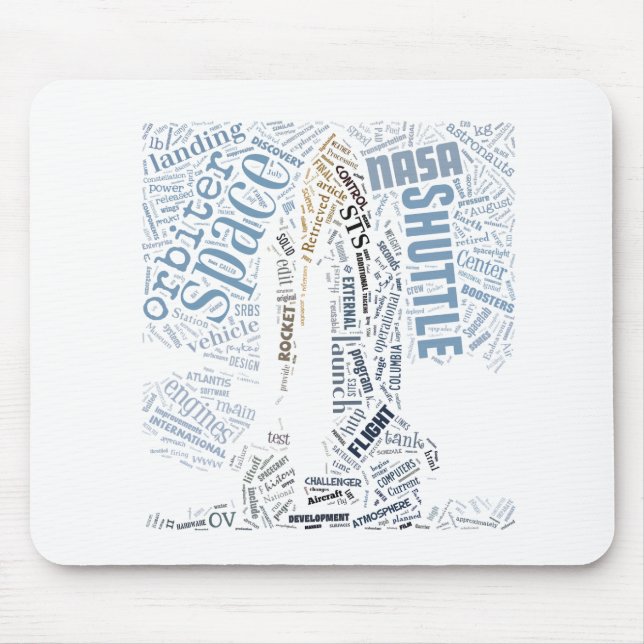 Mousepad Vaivém espacial em Tagxedo (Frente)